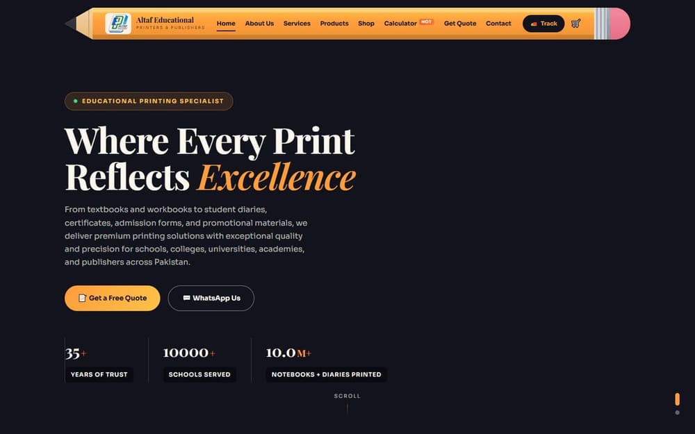 Altaf Educational Printers and Publishers homepage