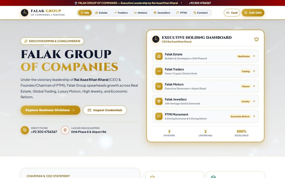 Falak Group of Companies homepage