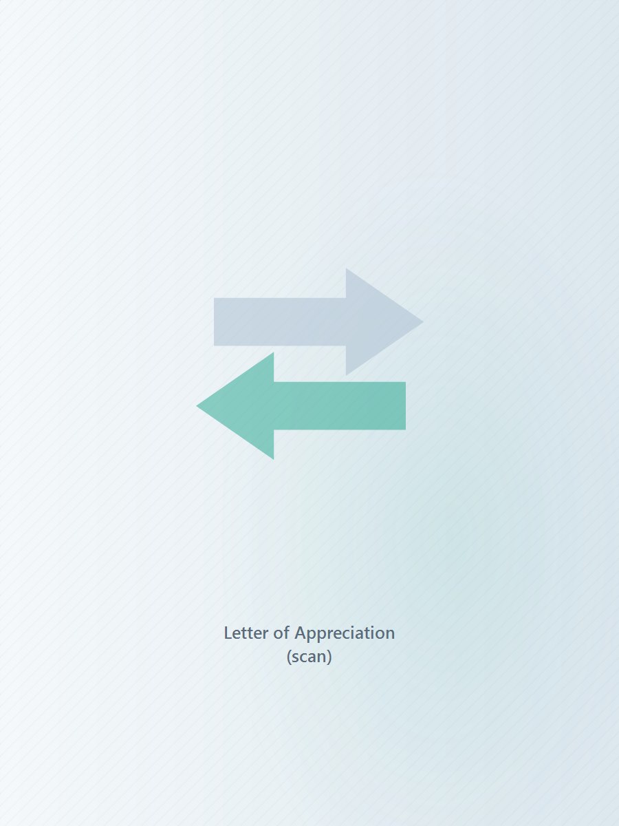 Scanned letter of appreciation from the National University of Modern Languages