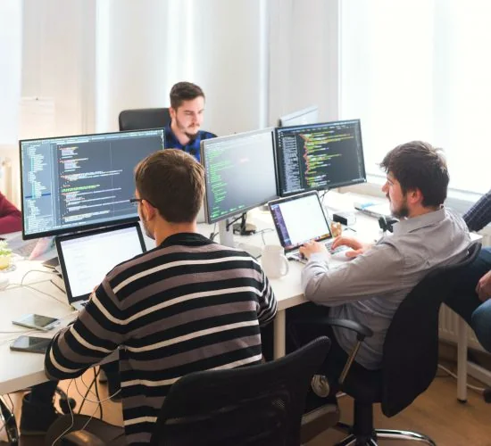 Software developers at work
