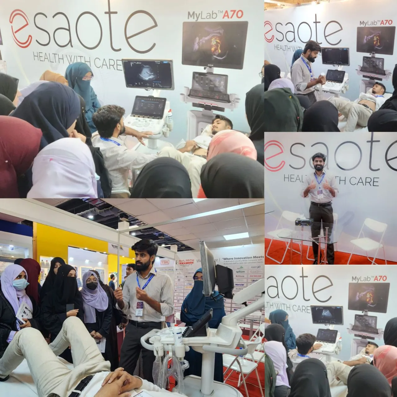 Collage from the hands-on MyLab A70 workshop